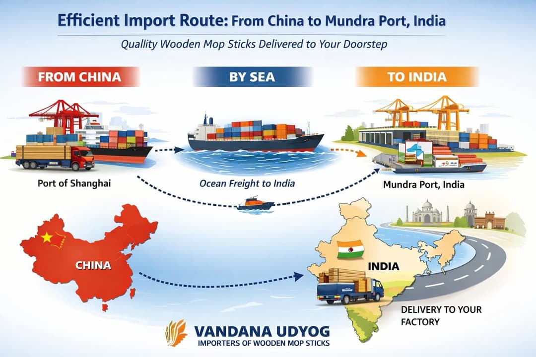 Logistics route from China to India